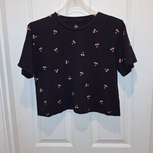 Organic Generation Black Cherries Crop Top Extra Large